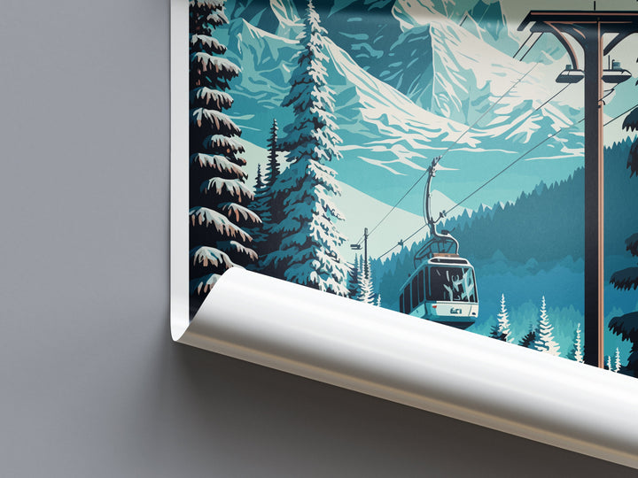 Verbier Travel Print Wall Art Verbier Wall Hanging Home Décor Verbier Gift Art Lovers Ski Art Lover Gift Verbier Print Skiing Art Poster