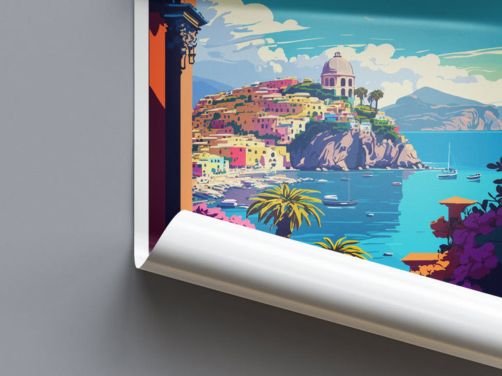 Ischia Travel Print Wall Art Ischia Wall Hanging Home Décor Ischia Gift Art Lovers Italy Art Lover Gift Ischia Art Gift Ischia Coastal Print