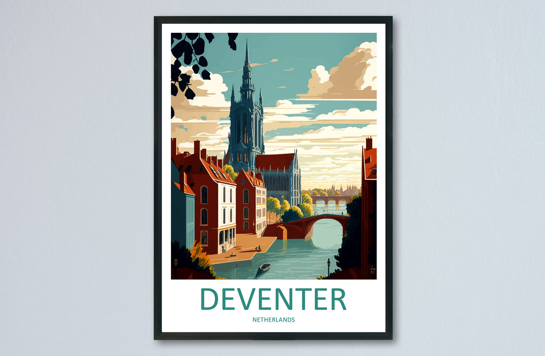 Deventer Travel Print Wall Art Deventer Wall Hanging Home Décor Deventer Gift Art Lovers Netherlands Art Lover Gift Deventer Art