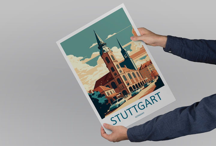 Stuttgart Travel Print Wall Art Stuttgart Wall Hanging Home Décor Stuttgart Gift Art Lovers Germany Art Lover Gift Stuttgart Wall Décor