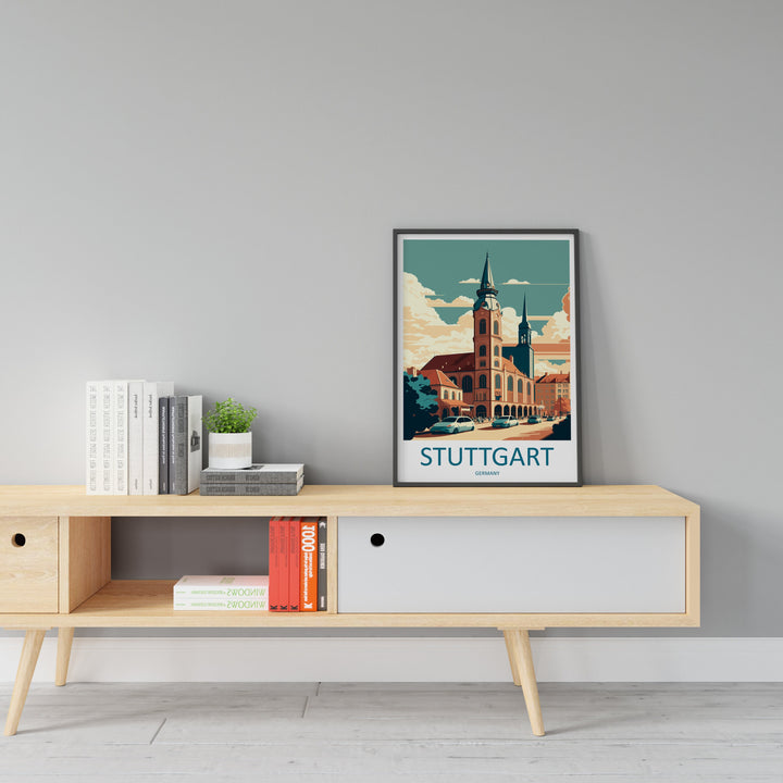 Stuttgart Travel Print Wall Art Stuttgart Wall Hanging Home Décor Stuttgart Gift Art Lovers Germany Art Lover Gift Stuttgart Wall Décor