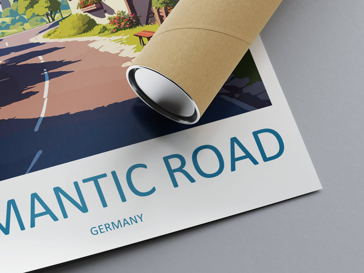 Romantic Road Travel Print Wall Art Romantic Road Wall Hanging Home Décor Romantic Road Gift Art Lovers Germany Art Lover Romantic Road Art
