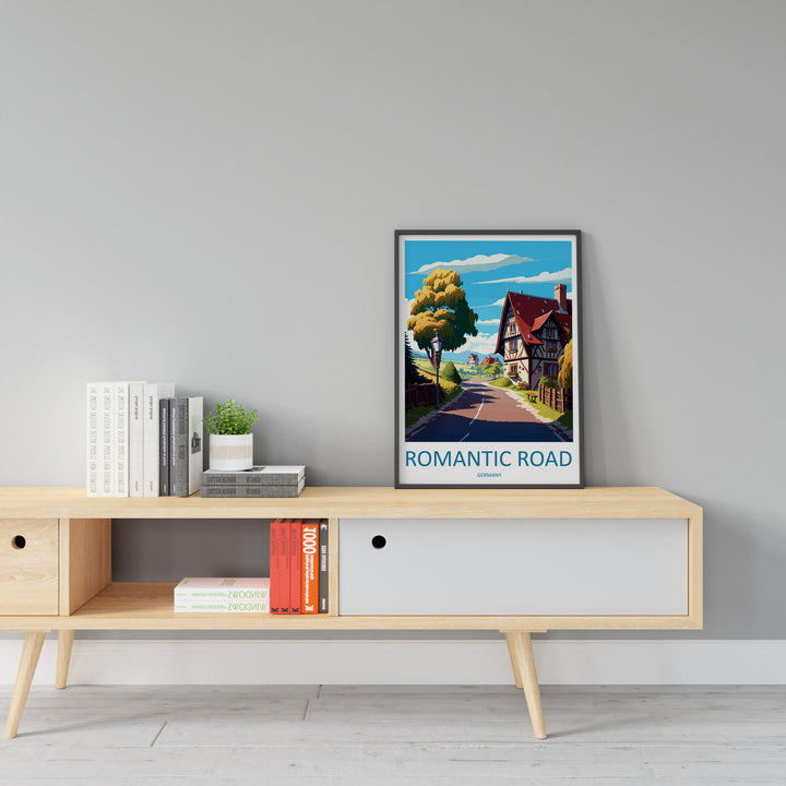 Romantic Road Travel Print Wall Art Romantic Road Wall Hanging Home Décor Romantic Road Gift Art Lovers Germany Art Lover Romantic Road Art