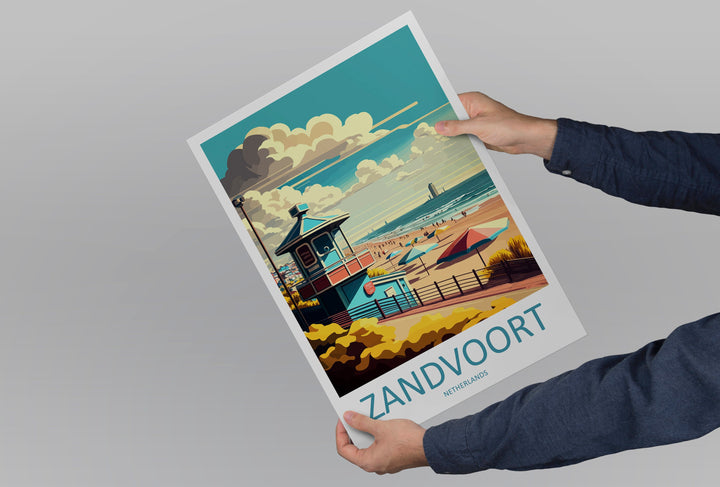 Zandvoort Travel Print Wall Art Zandvoort Wall Hanging Home Décor Zandvoort Gift Art Lovers Netherlands Art Lover Gift Zandvoort Travel Art