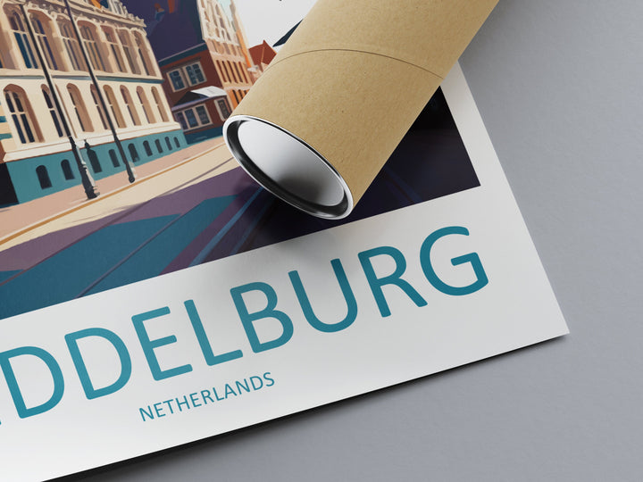 Middelburg Travel Print Wall Art Middelburg Wall Hanging Home Décor Middelburg Gift Art Lovers Netherlands Art Lover Gift Middelburg Art