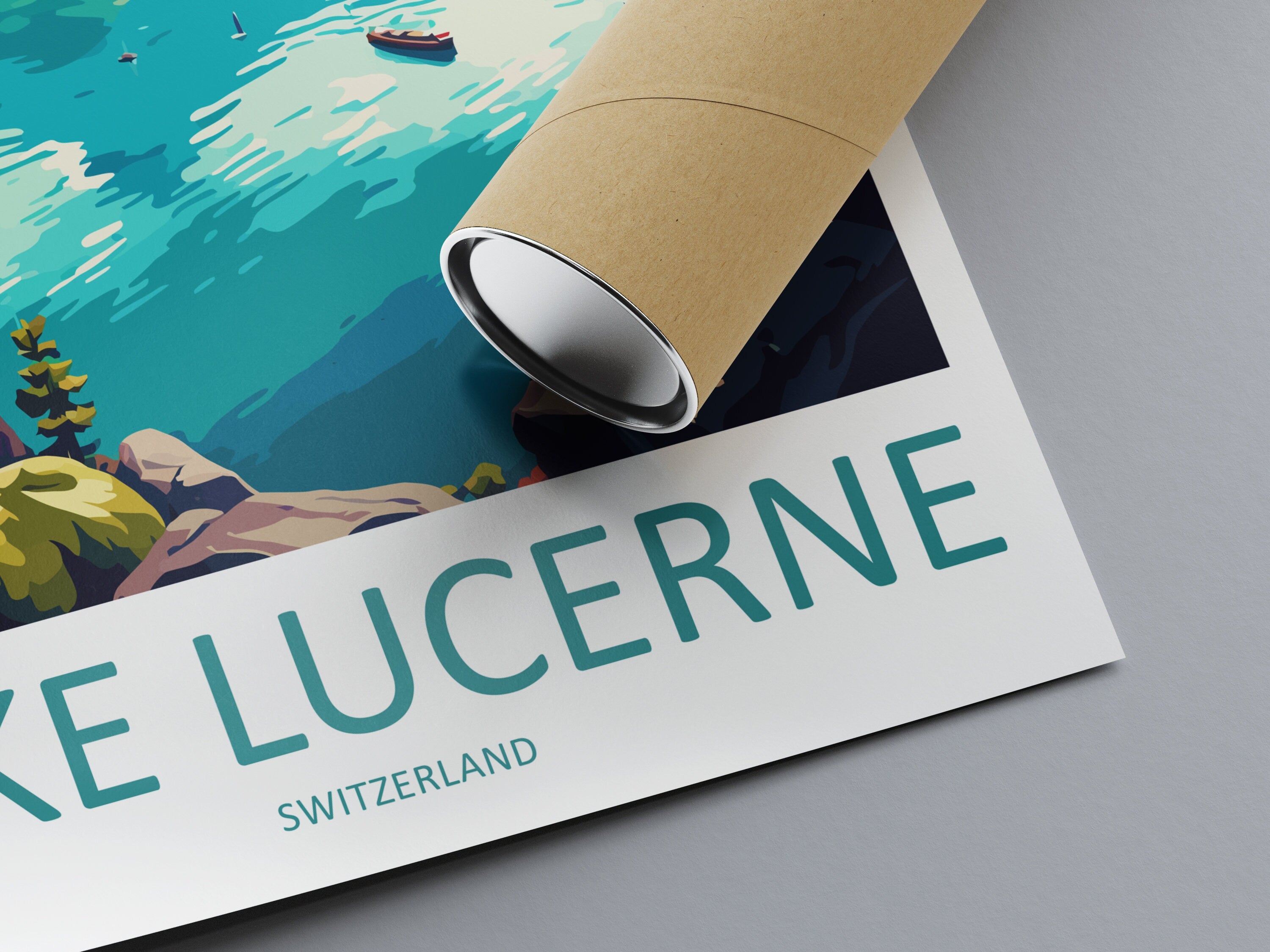 Lake Lucerne Travel Print