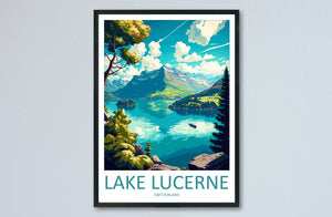 Lake Lucerne Travel Print