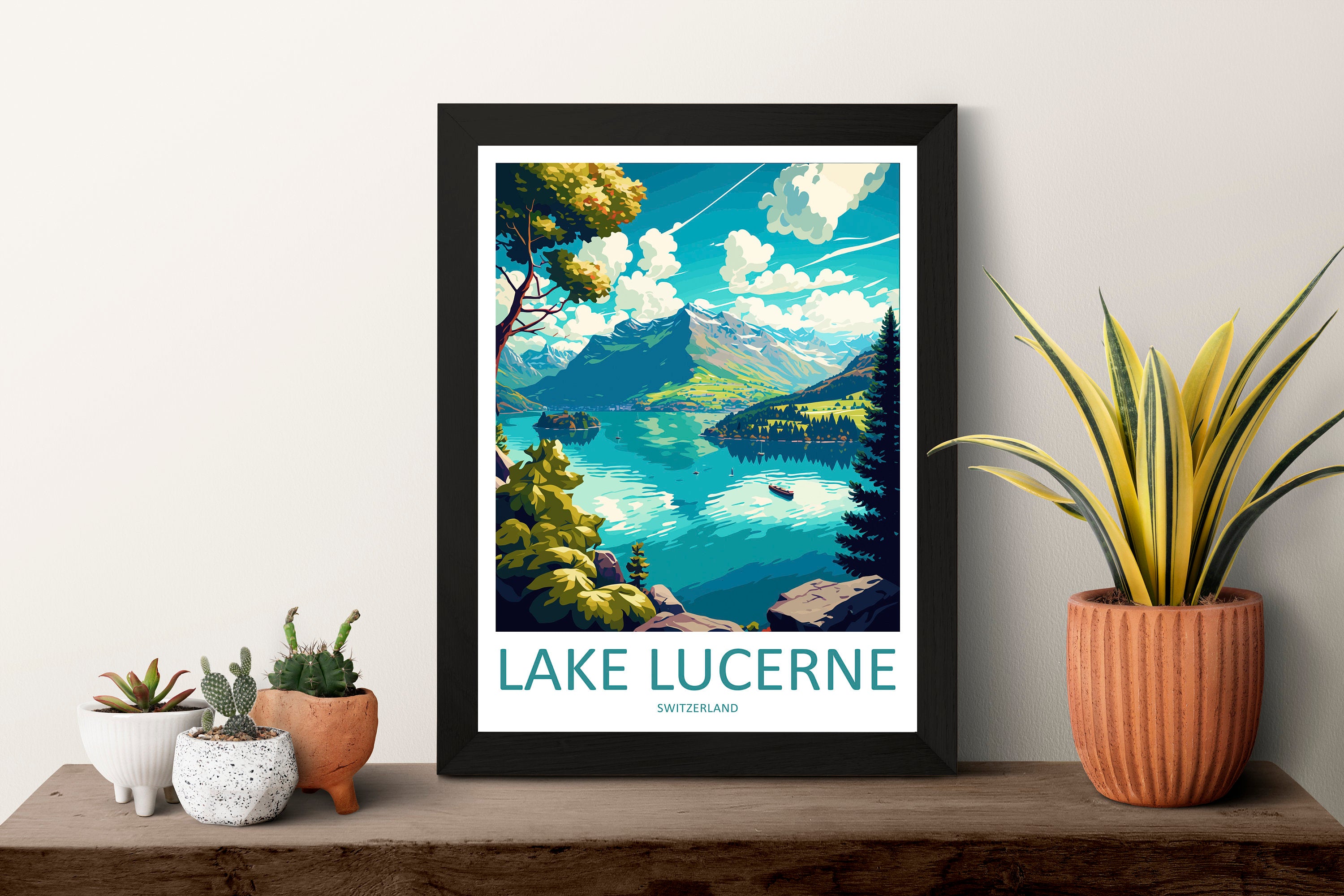 Lake Lucerne Travel Print