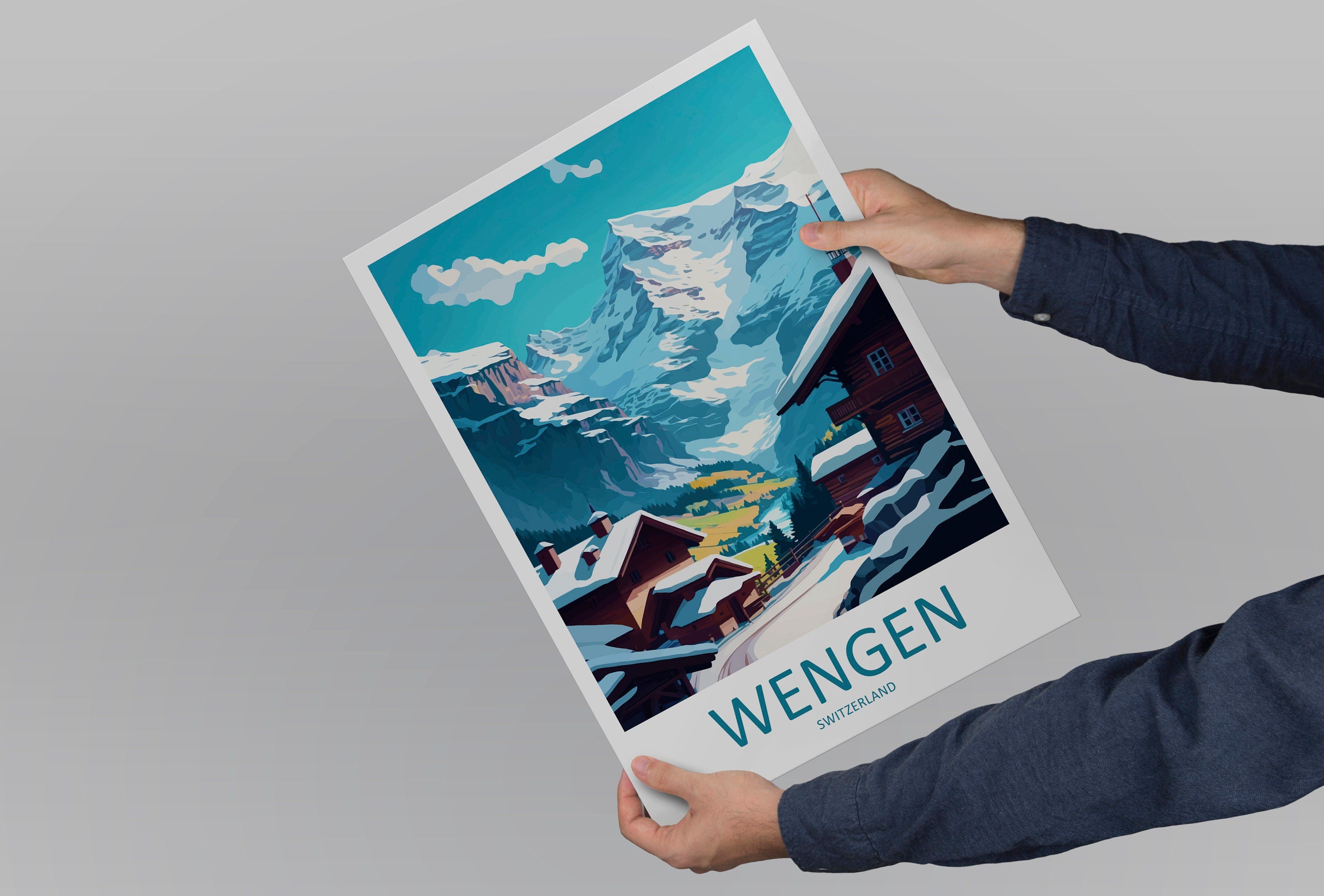 Wengen Travel Print