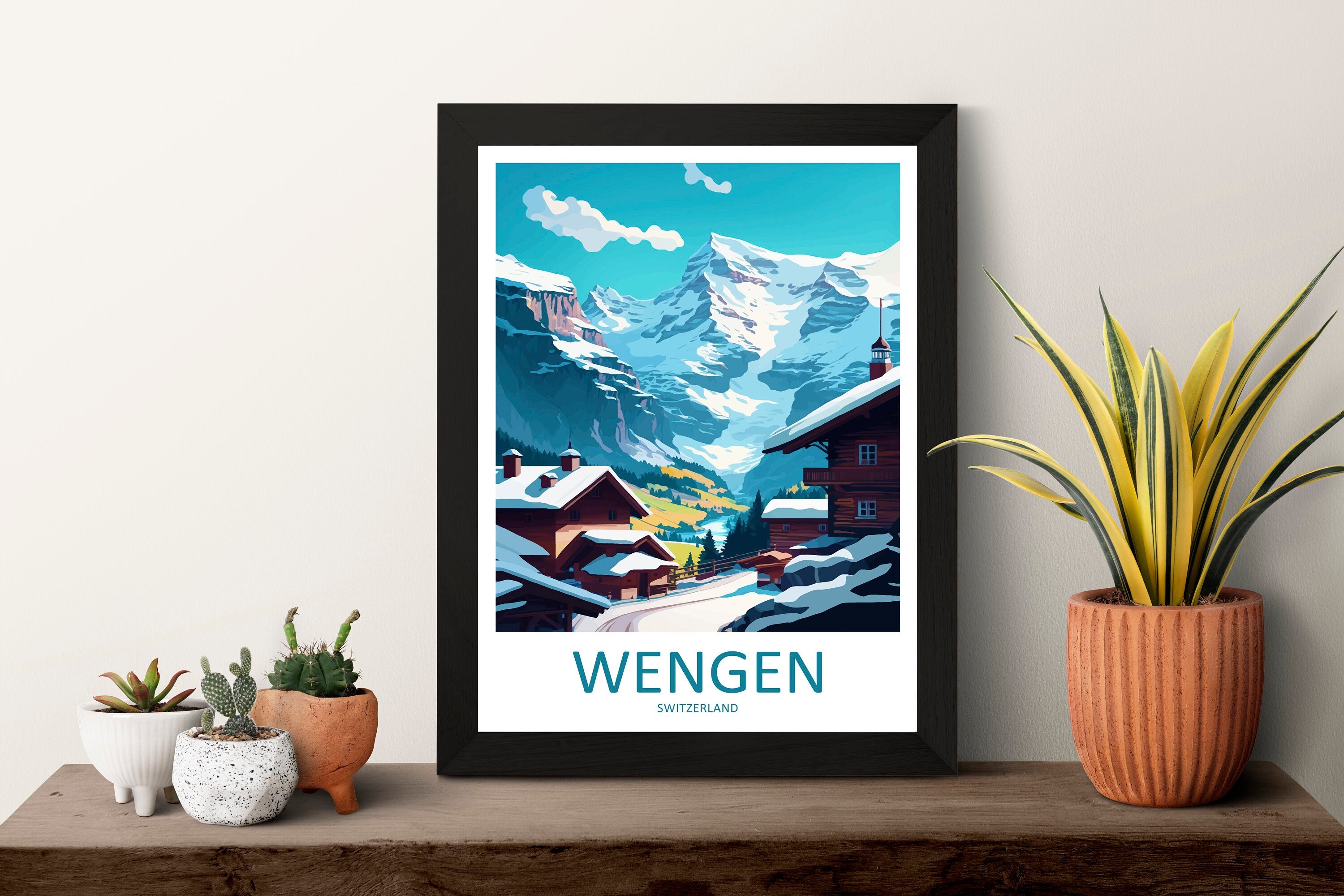 Wengen Travel Print