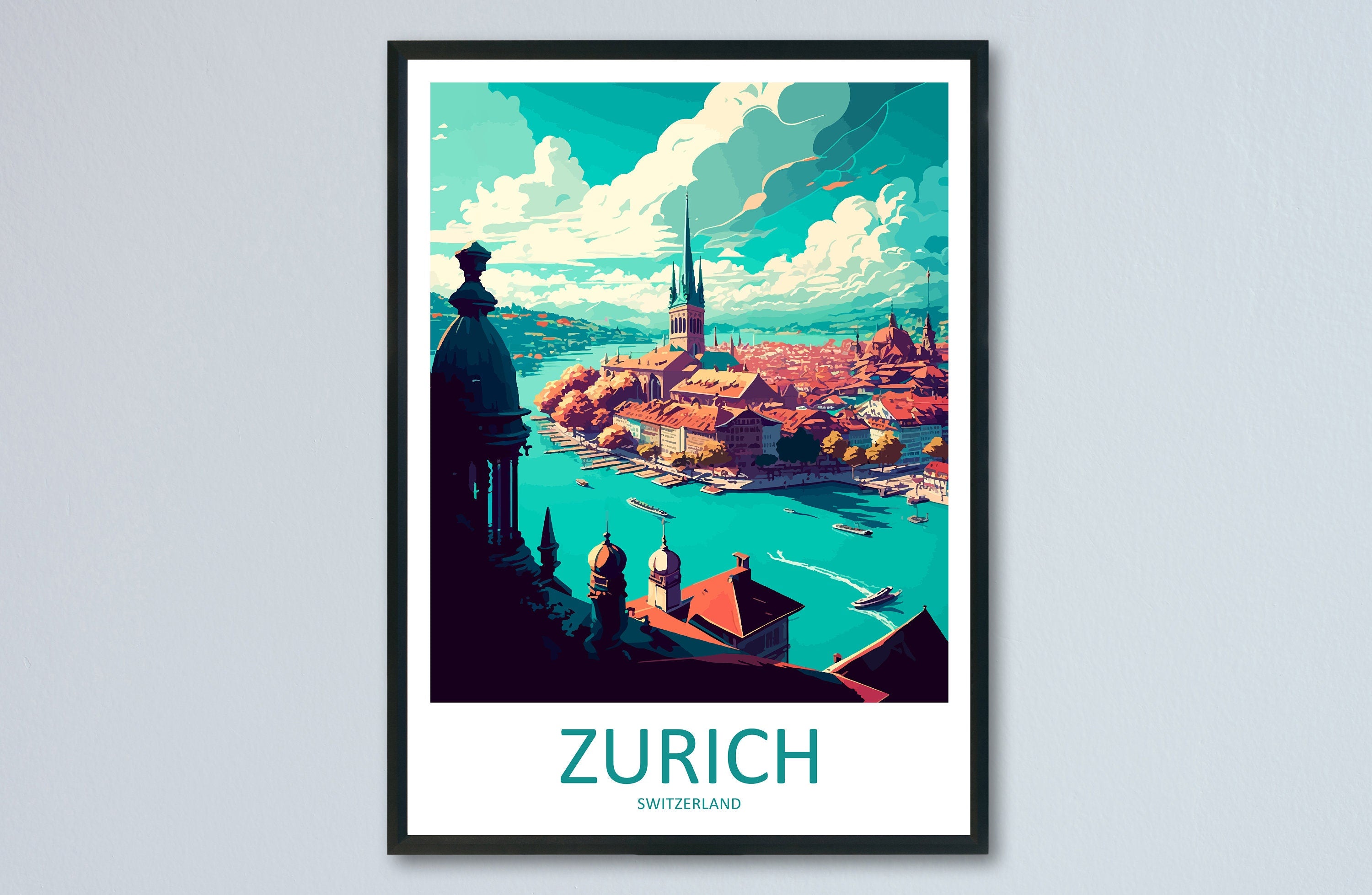 Zurich Travel Print