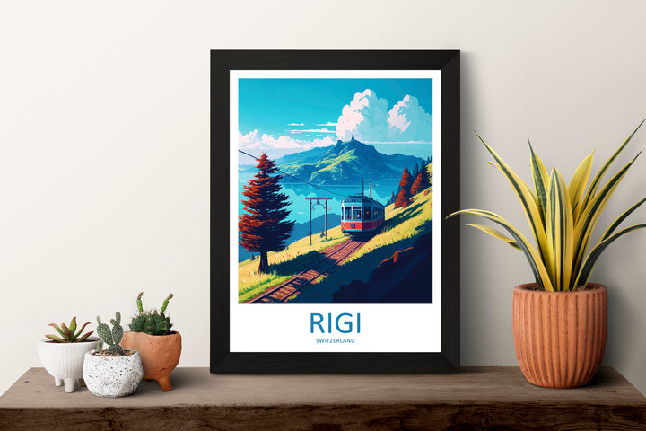 Rigi Travel Print Wall Art Rigi Wall Hanging Home Décor Rigi Gift Art Lovers Switzerland Art Lover Gift Rigi Travel Art Wall Gift