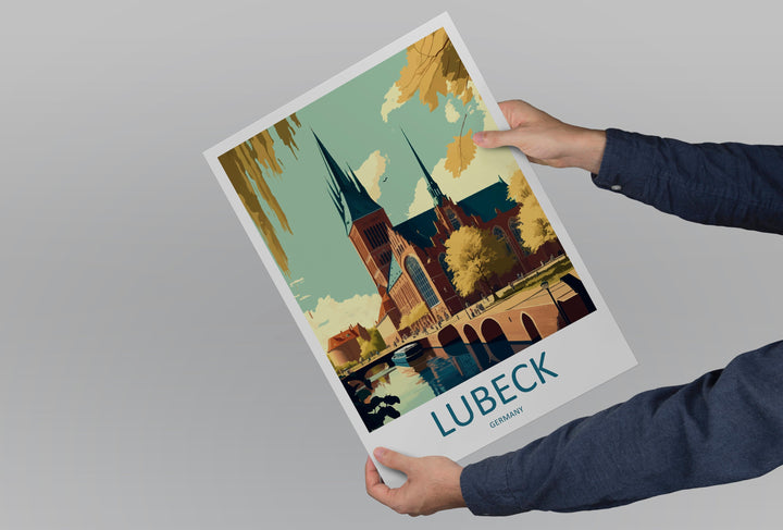 Lubeck Travel Print Wall Art Lubeck Wall Hanging Home Décor Lubeck Gift Art Lovers Germany Art Lover Gift Lubeck Art Lubeck Travel Gift