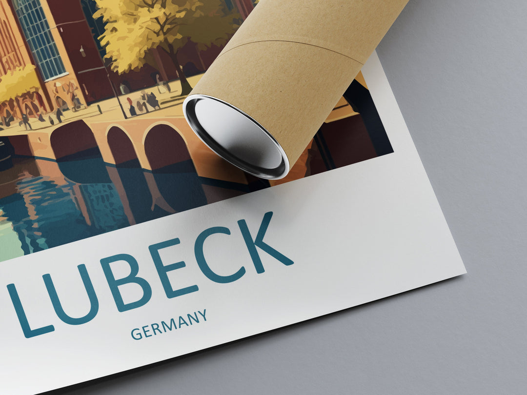 Lubeck Travel Print Wall Art Lubeck Wall Hanging Home Décor Lubeck Gift Art Lovers Germany Art Lover Gift Lubeck Art Lubeck Travel Gift