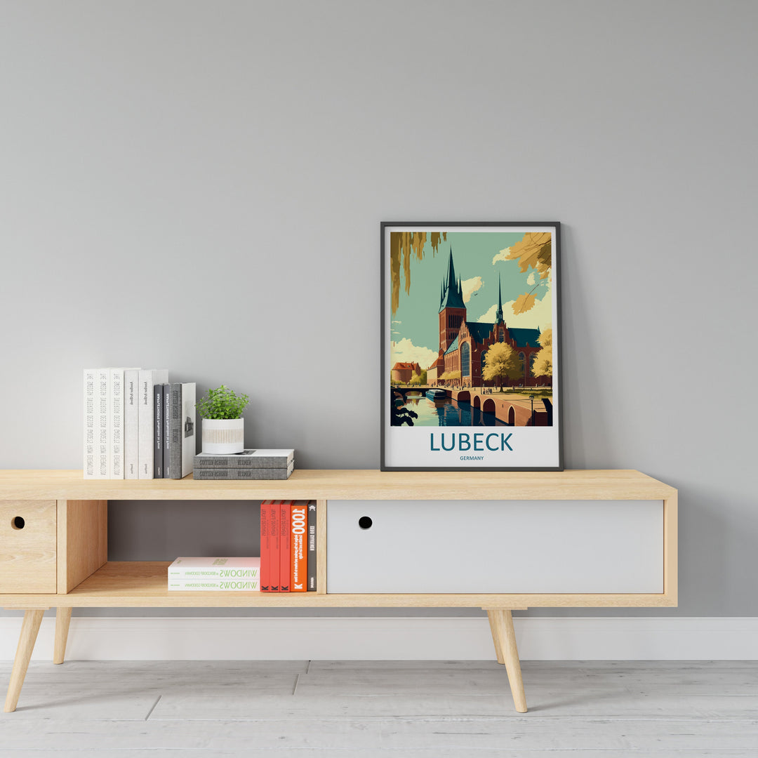 Lubeck Travel Print Wall Art Lubeck Wall Hanging Home Décor Lubeck Gift Art Lovers Germany Art Lover Gift Lubeck Art Lubeck Travel Gift
