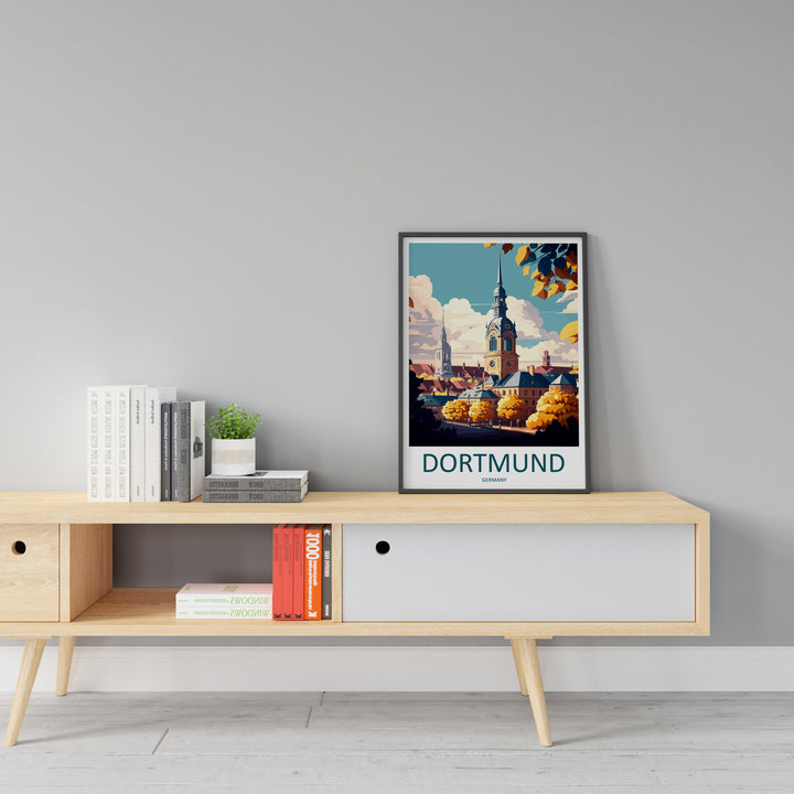 Dortmund Travel Print Wall Art Dortmund Wall Hanging Home Décor Dortmund Gift Art Lovers Germany Art Lover Gift Dortmund Art Travel Gift
