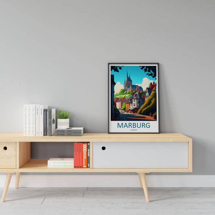 Marburg Travel Print Wall Art Marburg Wall Hanging Home Décor Marburg Gift Art Lovers Germany Art Lover Gift Marburg Art Travel Gift