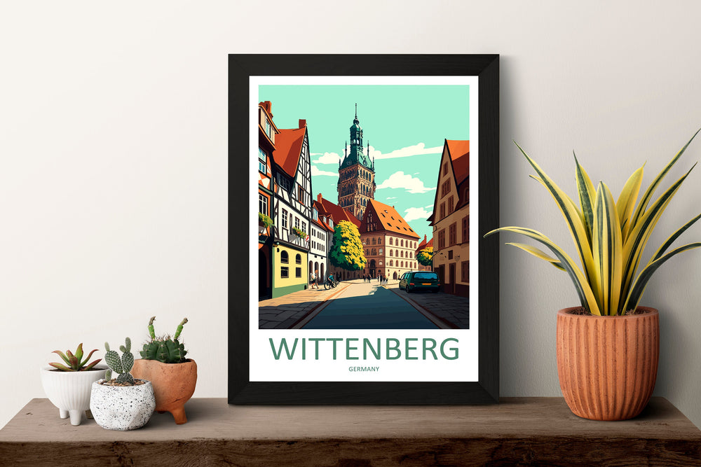Wittenberg Travel Print Wall Art Wittenberg Wall Hanging Home Décor Wittenberg Gift Art Lovers Germany Art Lover Gift Wittenberg Art Travel
