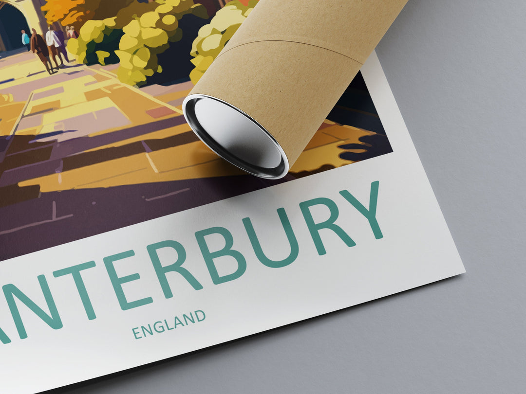 Canterbury Travel Print Wall Art Canterbury Wall Hanging Home Décor Canterbury Gift Art Lovers Art Lover Gift Canterbury Travel Art Gift