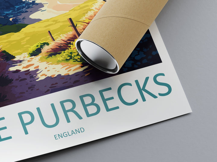 The Purbecks Travel Print Wall Art The Purbecks Wall Hanging Home Décor The Purbecks Gift Art Lovers England Art Lover Gift The Purbecks