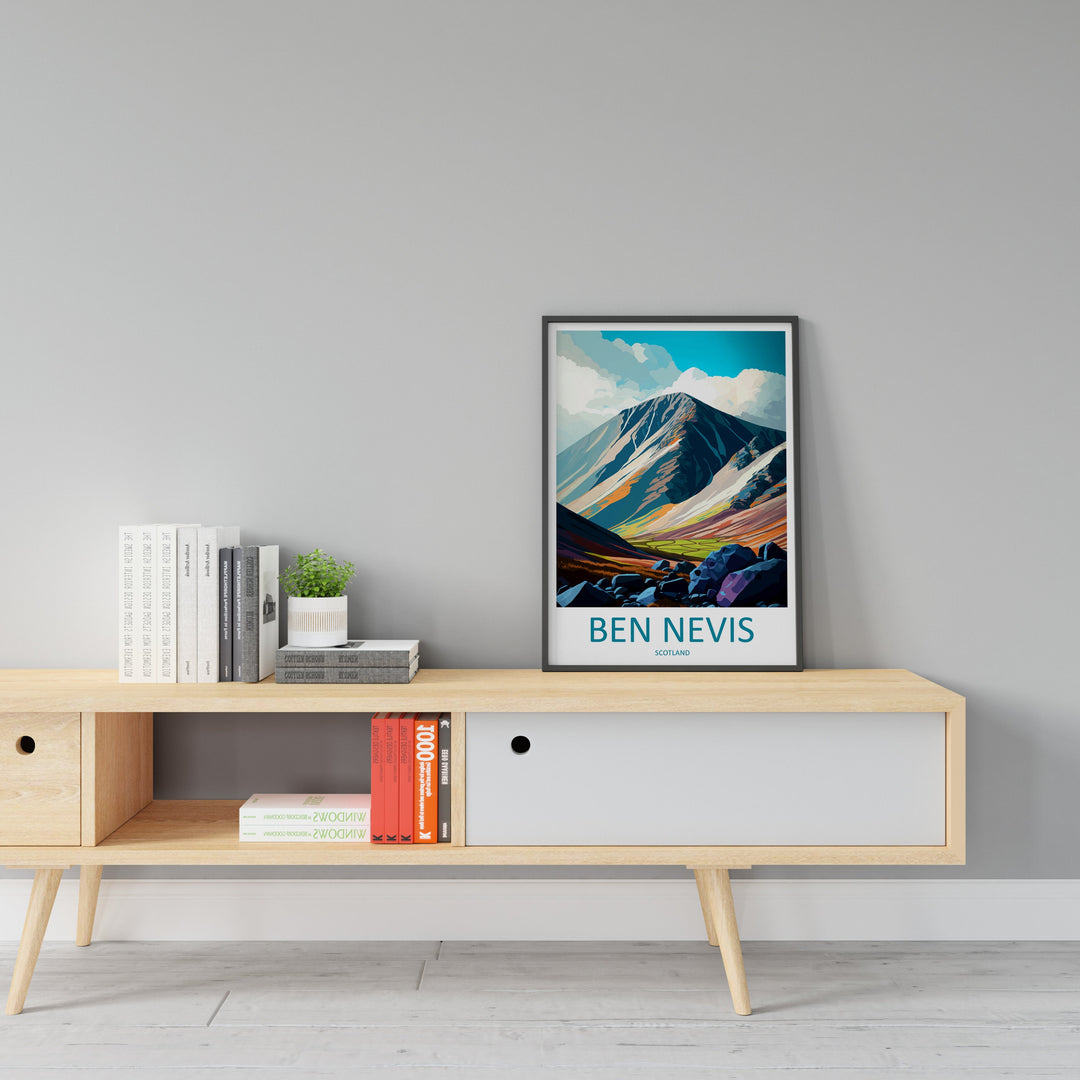 Ben Nevis Travel Print Wall Art Ben Nevis Wall Hanging Home Décor Ben Nevis Gift Art Lovers Scotland Art Lover Gift Ben Nevis Travel Artwork