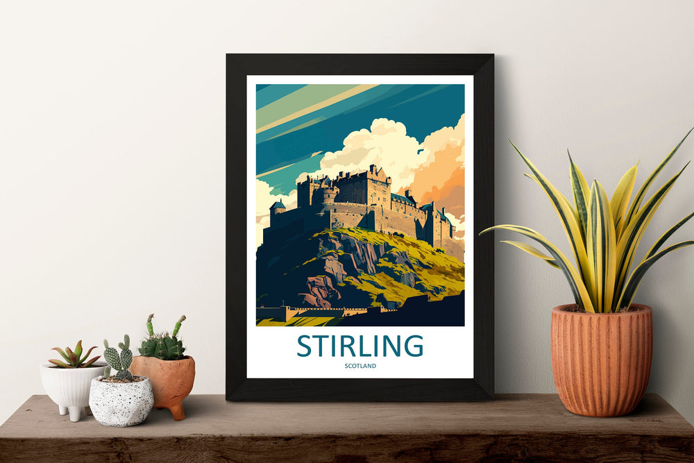 Stirling Travel Print Wall Art Stirling Wall Hanging Home Décor Stirling Gift Art Lovers Scotland Art Lover Gift Stirling Castle City Poster