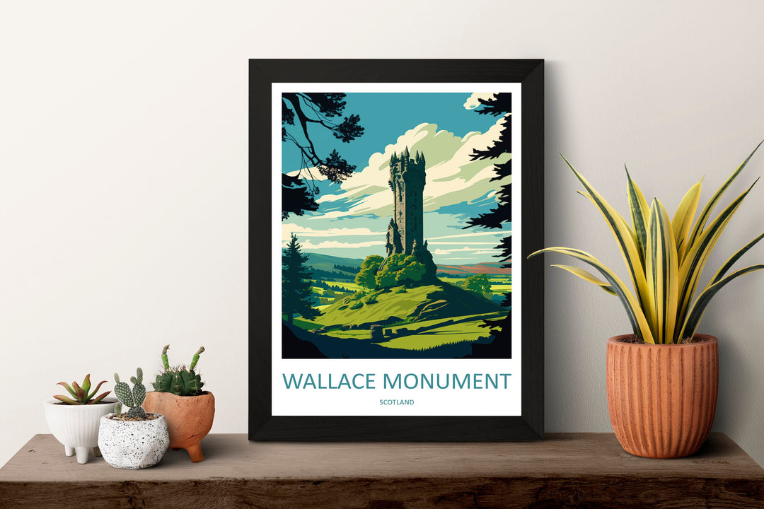 Wallace Monument Travel Print Wall Art Wallace Monument Wall Hanging Home Décor Wallace Monument Gift Art Lovers Scotland Art Lover Gift