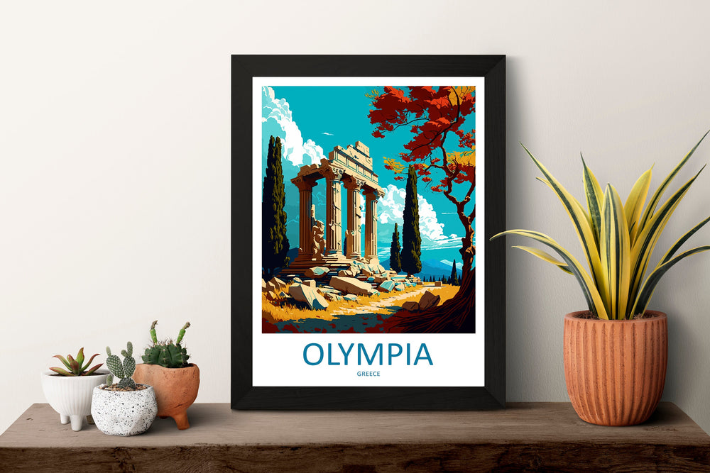 Olympia Travel Print Wall Art Olympia Greece Wall Hanging Home Decoration Olympia Gift Art Lovers Wall Art Print Olympia Greece Wall Art