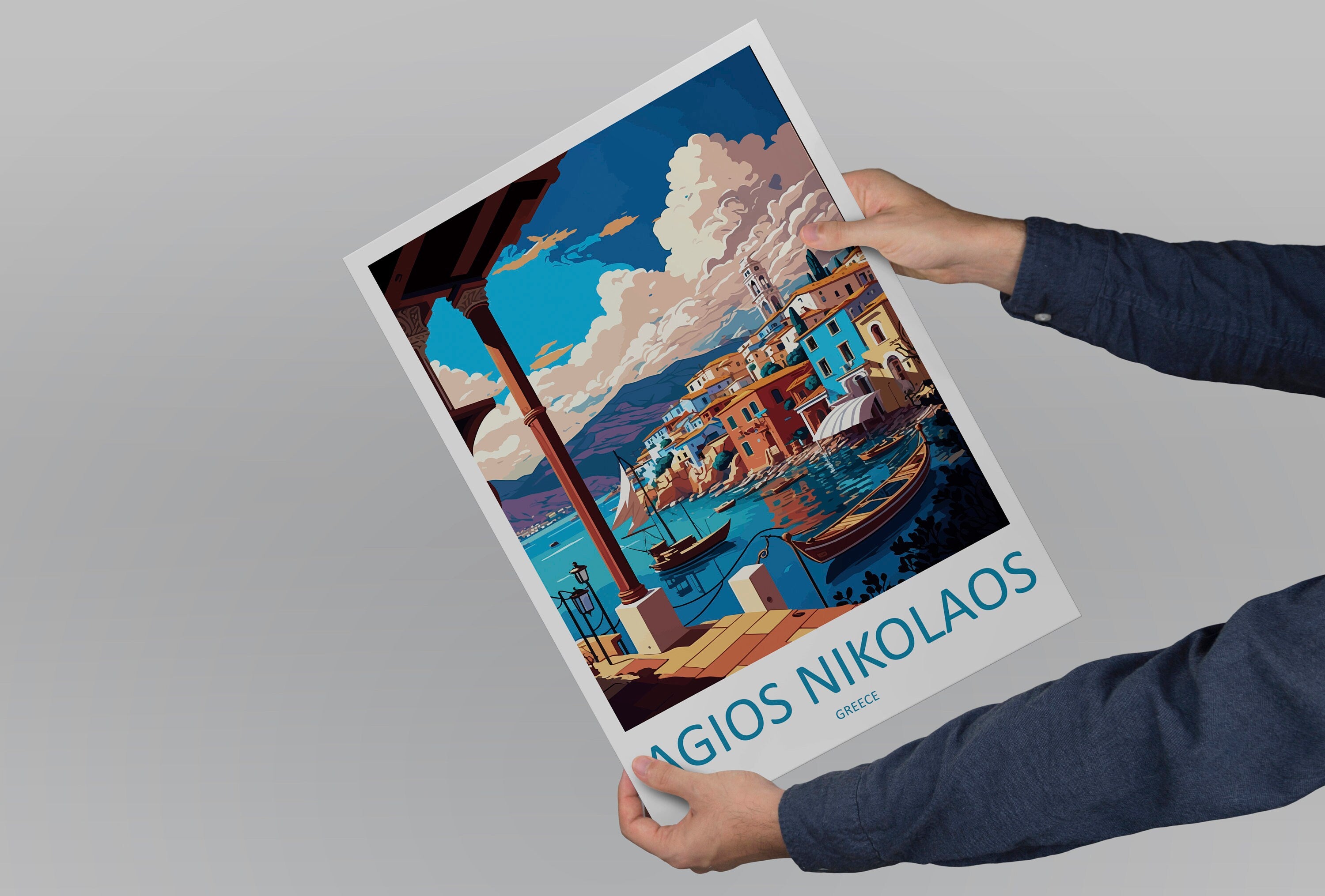 Agios Nikolaos Travel Print