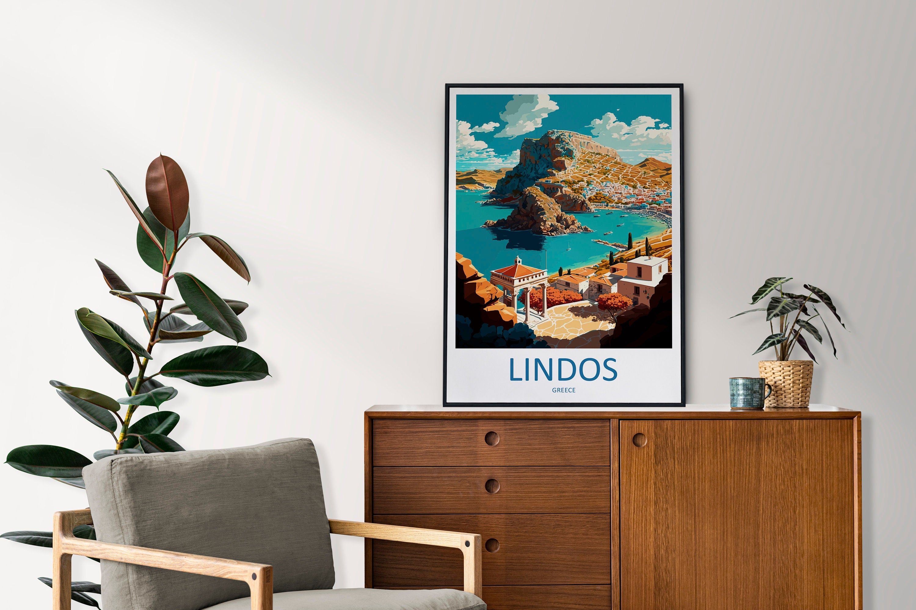 Lindos Travel Print