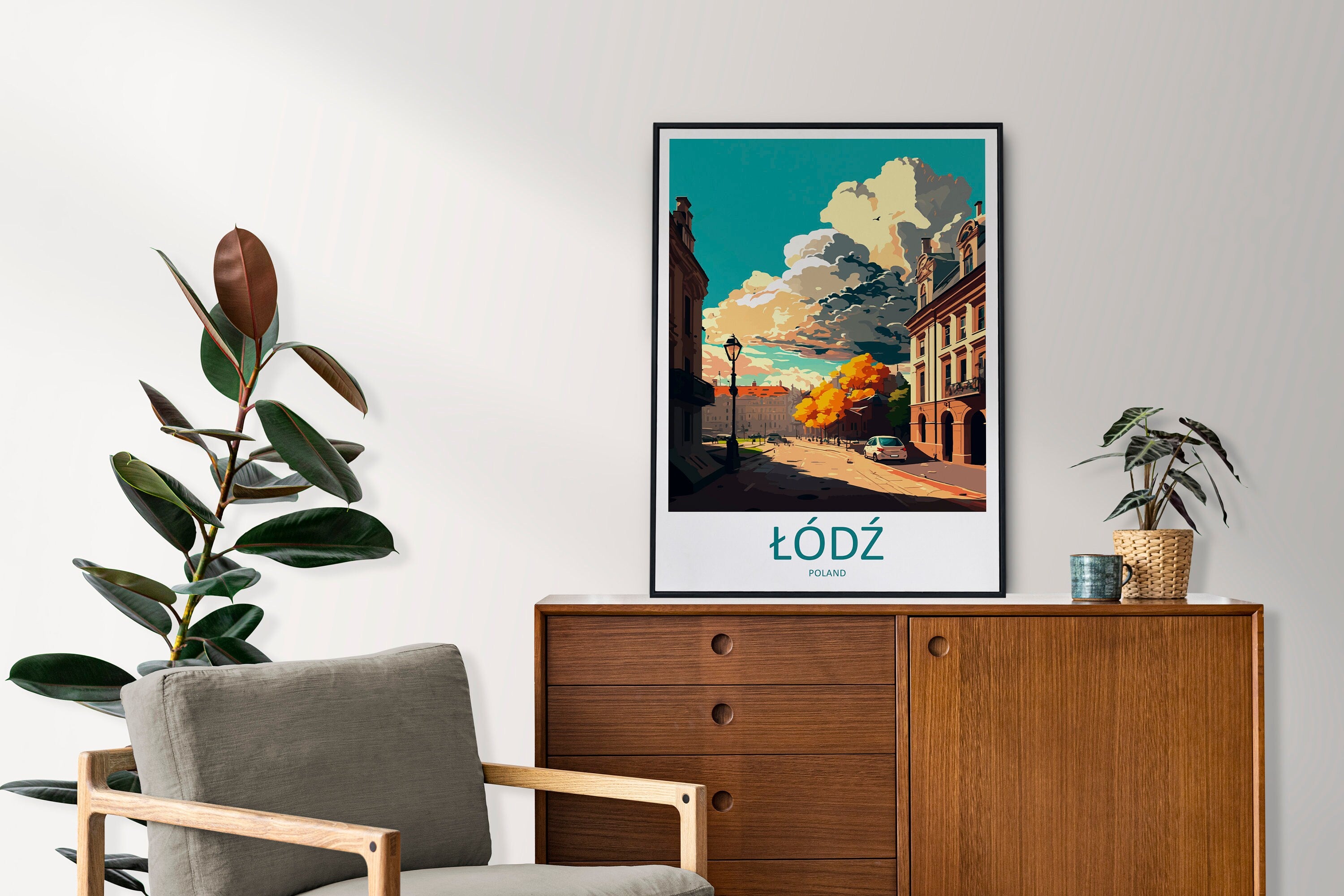 Łódź Travel Print