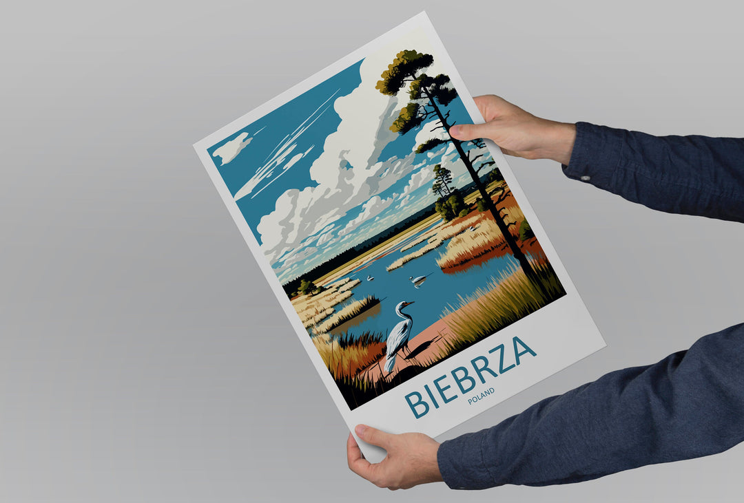 Biebrza Travel Print Wall Art Biebrza Wall Hanging Home Décor Biebrza Gift Art Lovers Poland Art Lover Gift Biebrza Travel Wall Art