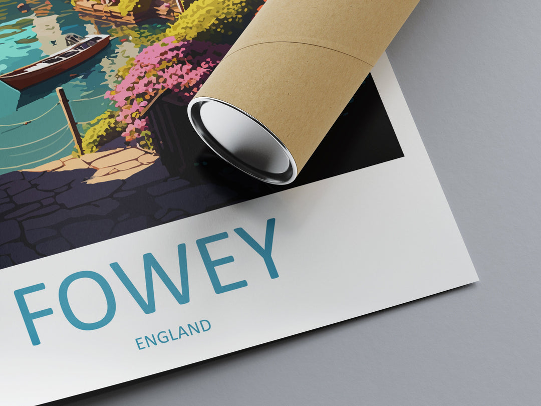 Fowey Travel Print Wall Art Fowey Wall Hanging Home Décor Fowey Gift Art Lovers England Art Lover Gift Fowey Travel Décor Fowey Poster