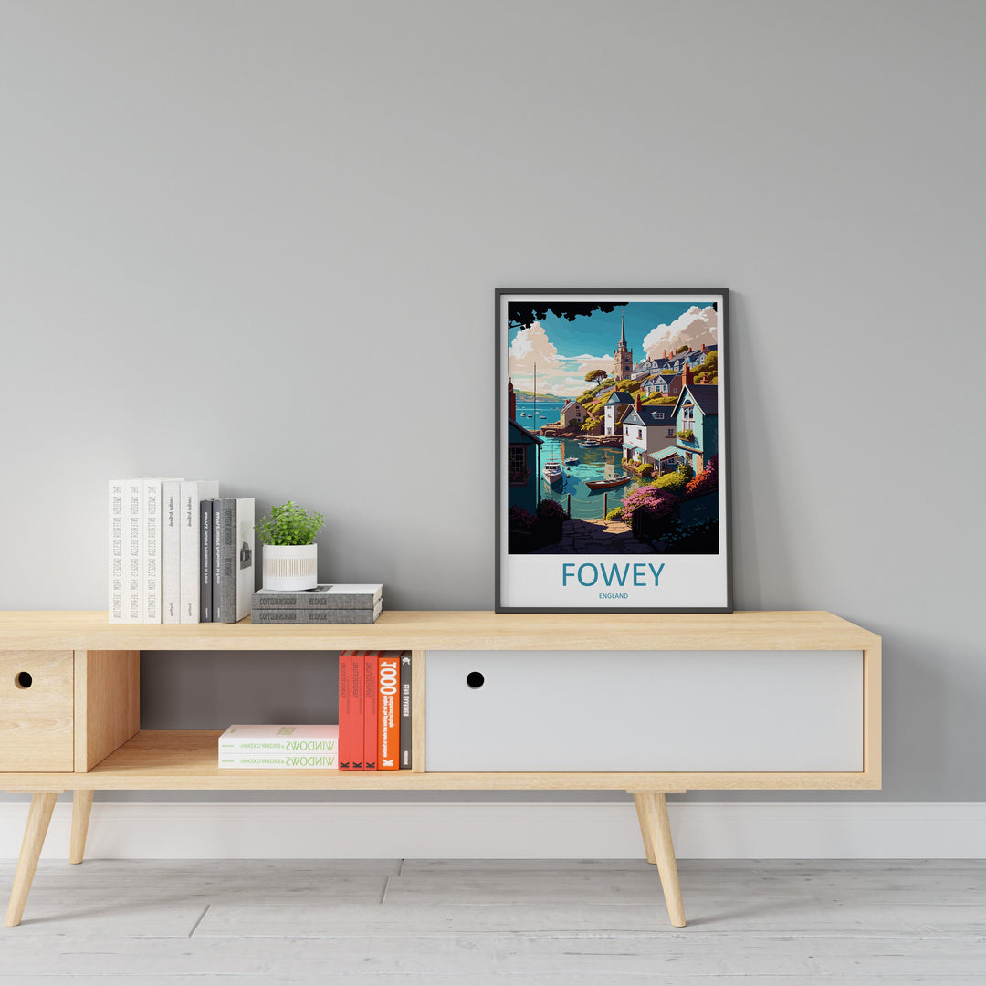 Fowey Travel Print Wall Art Fowey Wall Hanging Home Décor Fowey Gift Art Lovers England Art Lover Gift Fowey Travel Décor Fowey Poster