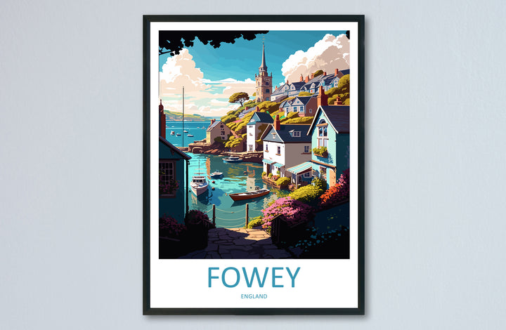 Fowey Travel Print Wall Art Fowey Wall Hanging Home Décor Fowey Gift Art Lovers England Art Lover Gift Fowey Travel Décor Fowey Poster
