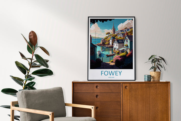 Fowey Travel Print Wall Art Fowey Wall Hanging Home Décor Fowey Gift Art Lovers England Art Lover Gift Fowey Travel Décor Fowey Poster