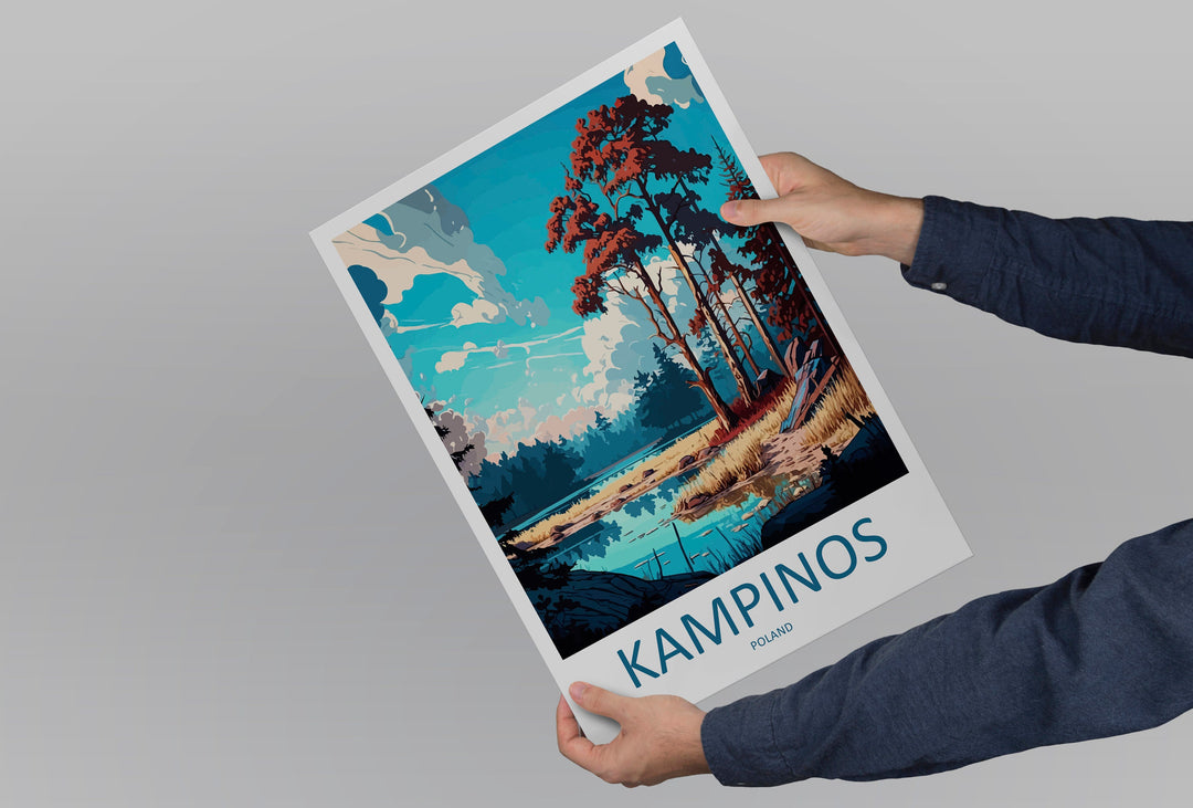 Kampinos Travel Print Wall Art Kampinos Wall Hanging Home Décor Kampinos Gift Art Lovers Poland Art Lover Gift Kampinos Travel Art
