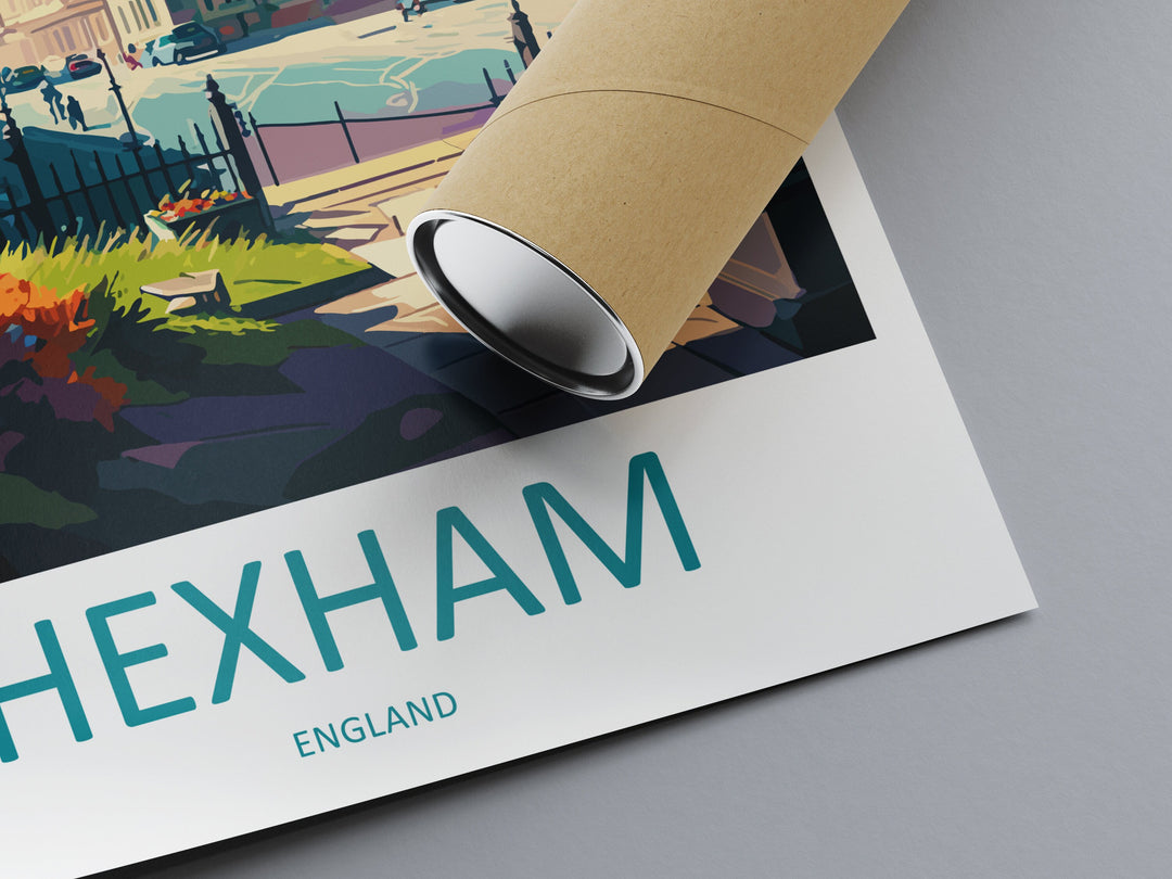 Hexham Travel Print Wall Art Hexham Wall Hanging Home Décor Hexham Gift Art Lovers England Art Lover Gift Hexham Travel Gift