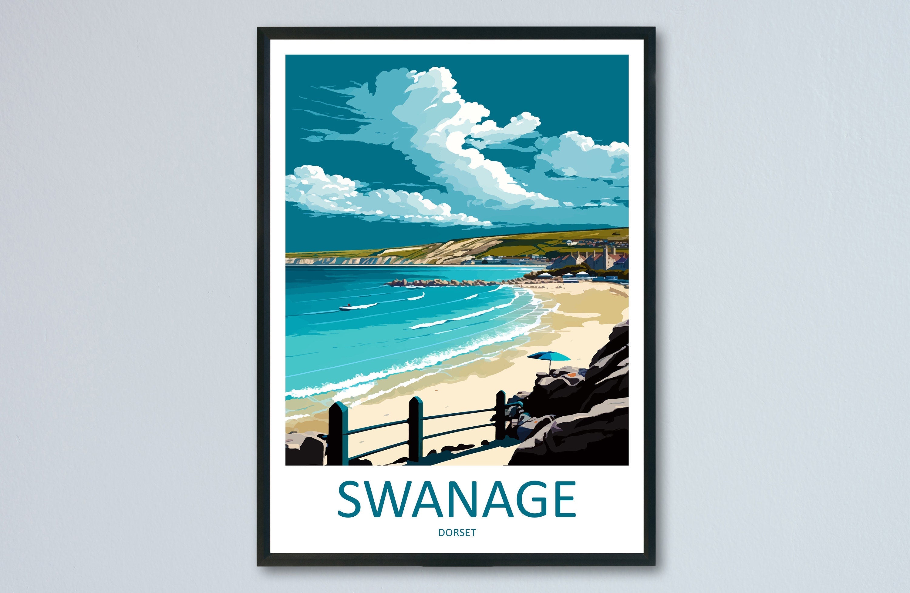 Swanage Travel Print