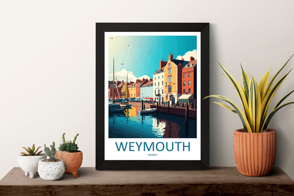 Weymouth Travel Print Wall Art Weymouth Wall Hanging Home Décor Weymouth Gift Art Lovers England Art Lover Gift Weymouth Wall Art Poster