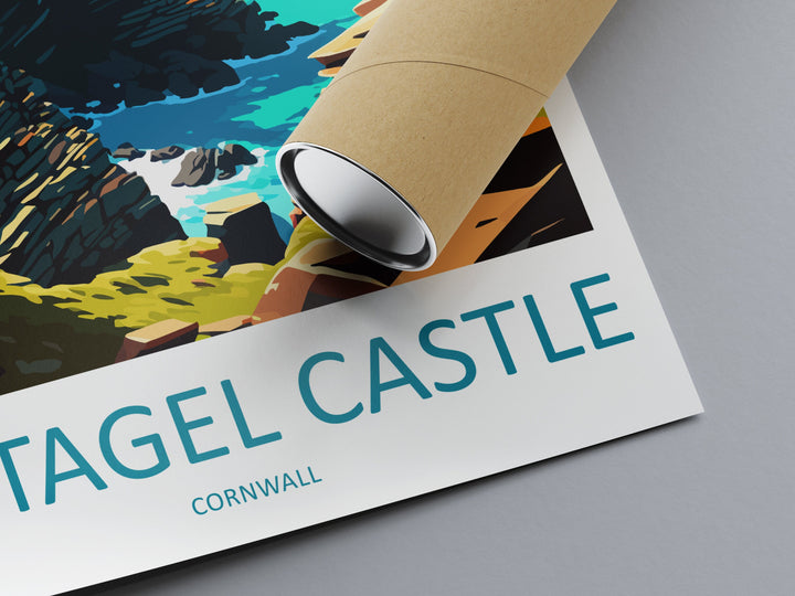 Tintagel Castle Travel Print Wall Art Tintagel Castle Wall Hanging Home Décor Tintagel Castle Gift Art Lovers England Art Lover Gift