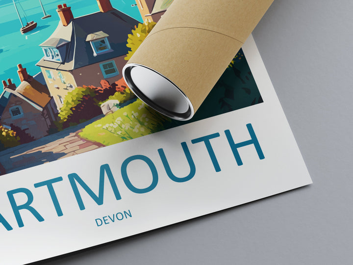 Dartmouth Travel Print Wall Art Dartmouth Wall Hanging Home Décor Dartmouth Gift Art Lovers England Art Lover Gift Dartmouth Art Poster