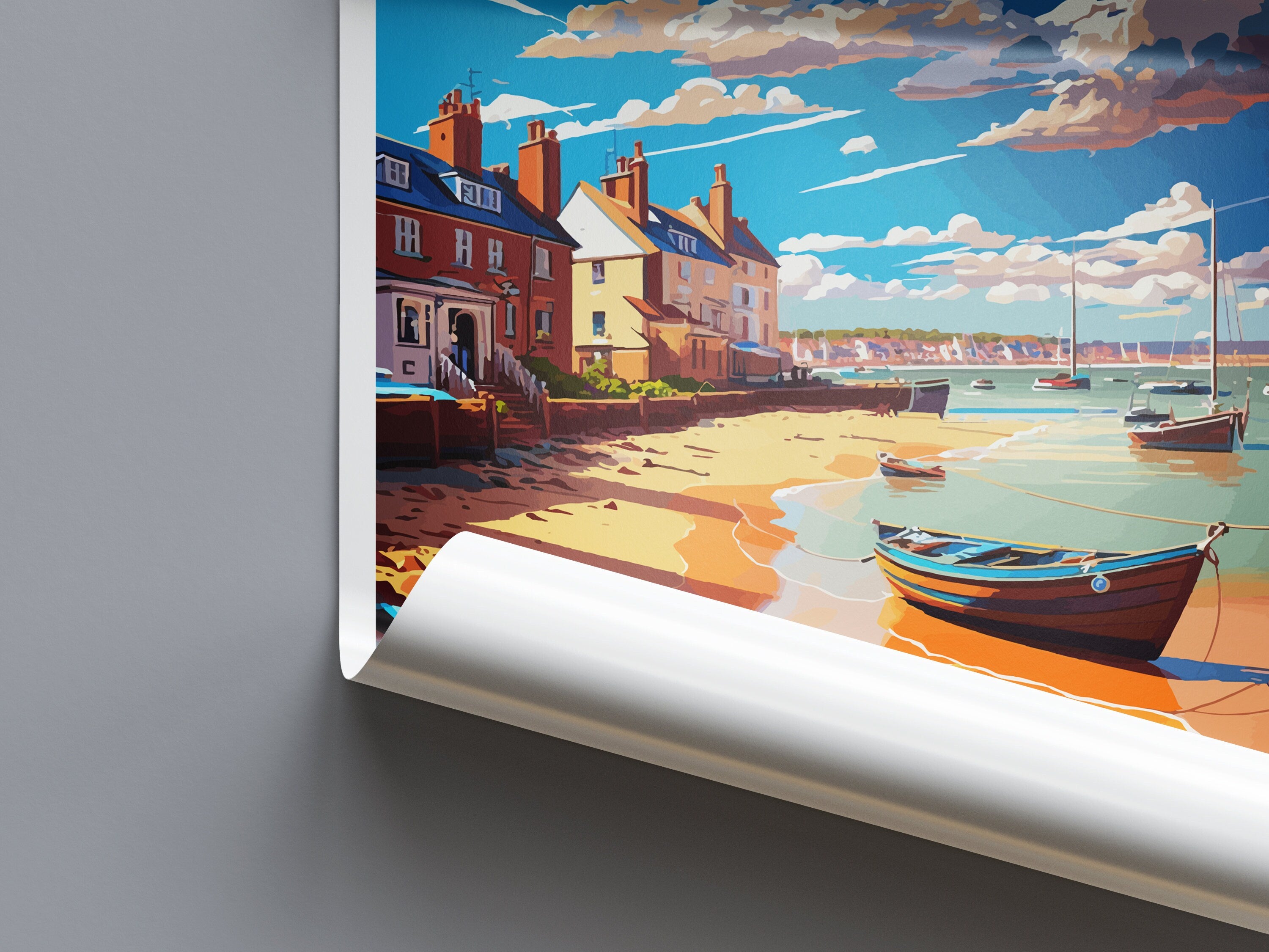 Exmouth Travel Print Wall Art Exmouth Wall Hanging Home Décor Exmouth Gift Art Lovers England Art Lover Gift Exmouth Art Poster