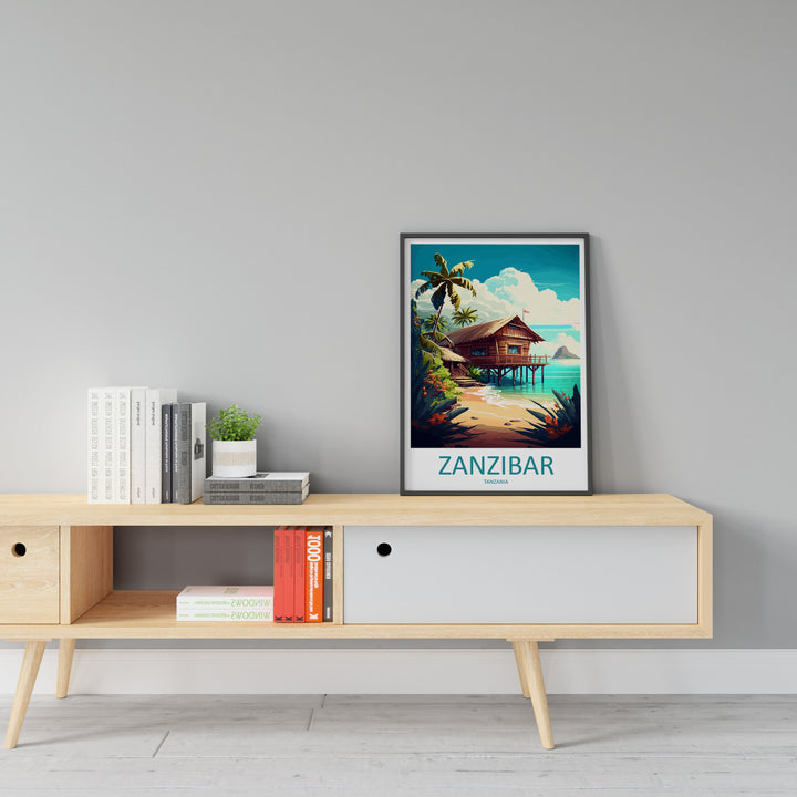 Zanzibar Travel Print Wall Art Zanzibar Wall Hanging Home Décor Zanzibar Gift Art Lovers Tanzania Art Print Zanzibar Wall Décor Art