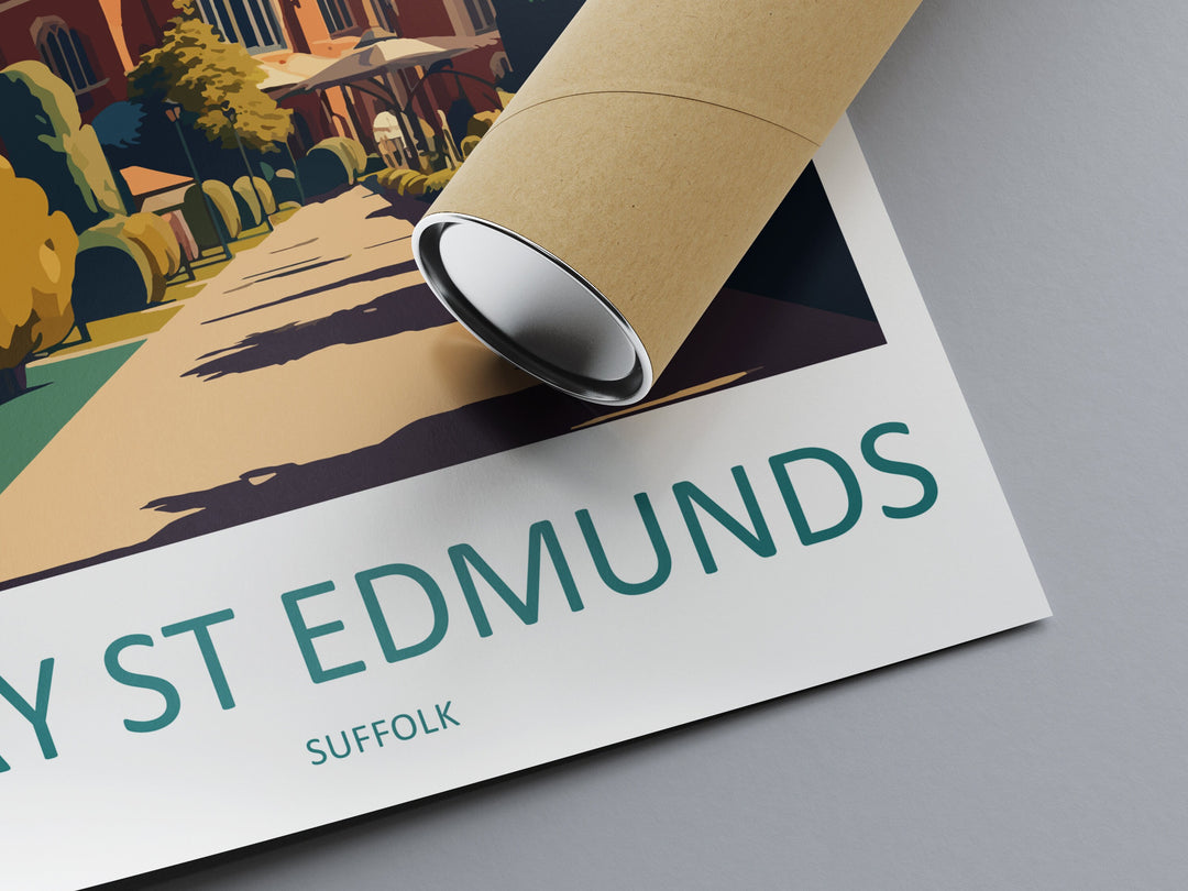 Bury S Edmunds Travel Print Wall Art Bury S Edmunds Wall Hanging Home Décor Bury S Edmunds Gift Art Lovers England Art Lover Gift