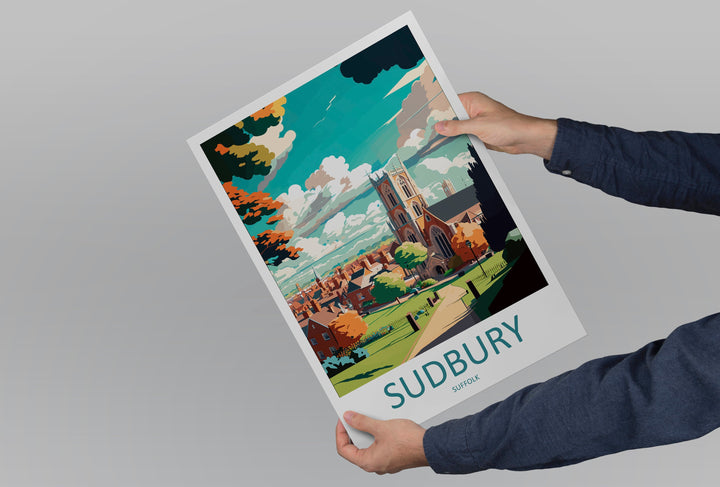 Sudbury Travel Print Wall Art Sudbury Wall Hanging Home Décor Sudbury Gift Art Lovers England Art Lover Gift Sudbury Art