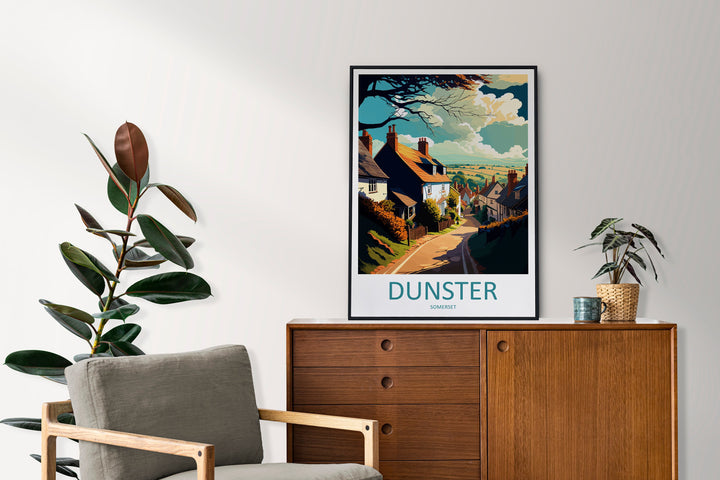 Dunster Travel Print Wall Art Dunster Wall Hanging Home Décor Dunster Gift Art Lovers England Art Lover Gift Dunster Art