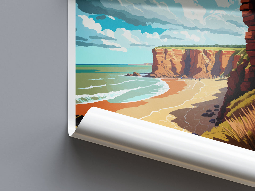 Hunstanton Cliffs Travel Print Wall Art Hunstanton Wall Hanging Home Décor Hunstanton Gift Art Lovers England Art Lover Gift Hunstanton