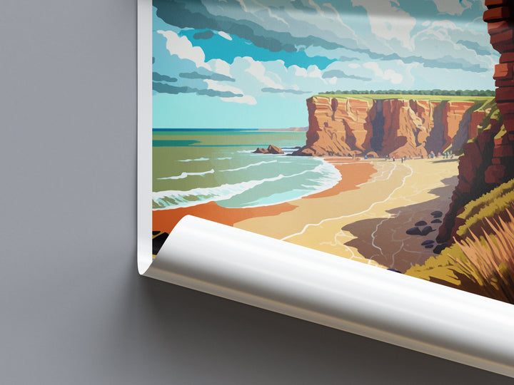 Hunstanton Cliffs Travel Print Wall Art Hunstanton Wall Hanging Home Décor Hunstanton Gift Art Lovers England Art Lover Gift Hunstanton