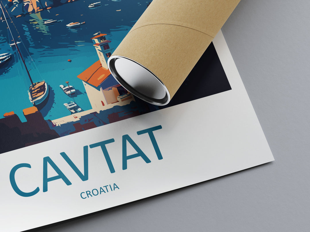 Cavtat Travel Print Wall Art Cavtat Wall Hanging Home Décor Cavtat Gift Art Lovers Croatia Art Lover Gift Cavtat Travel Poster Wall Art